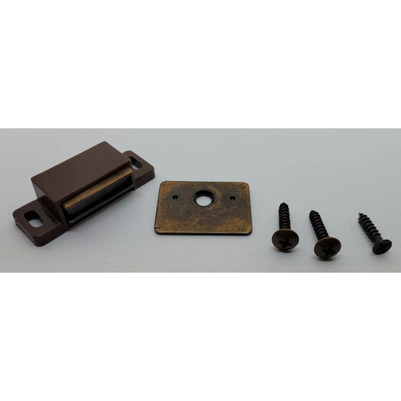 N/A Brown & Black Plastic Magnetic Catch with Fixed Strike