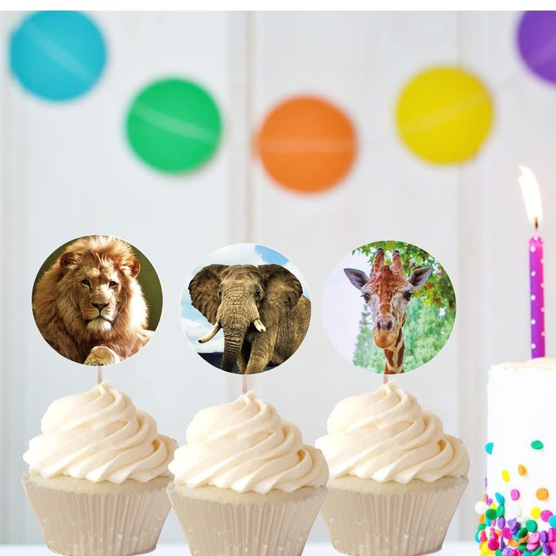 Hohamn Zoo Animals Stickers for Kids,500pcs Round Jungle Animal Stickers