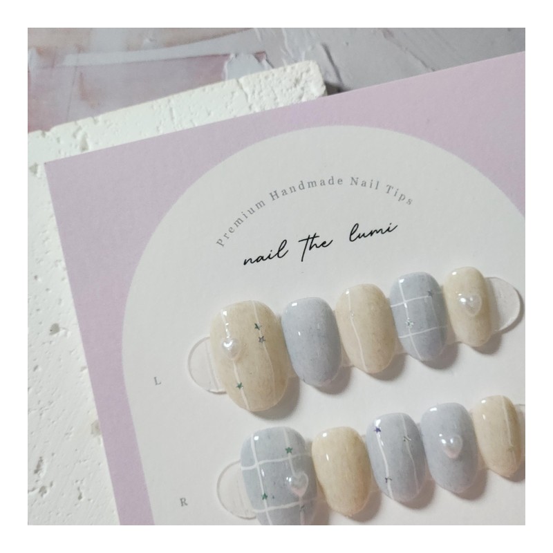 Soft winter knit Handmade nail tip - short ballerina /