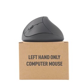 Urby Left Handed Mouse Wireless, Ergonomic, Vertical. Also As Left Handed Gaming Mouse. Compatible with Windows/macOS/iPadOS, Laptop, PC. [Battery Included] (Black)