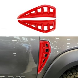 Korlot Side Body Vent Cover Trims Accessories for 2021-2026 RAM 1500 TRX/RHO (red)
