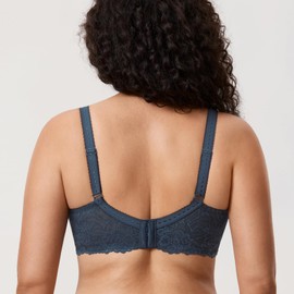 Delimira Brasier Sujetador con Varillas Transparente Talla Grande Gobertura Gompleta Sargazo 36DD