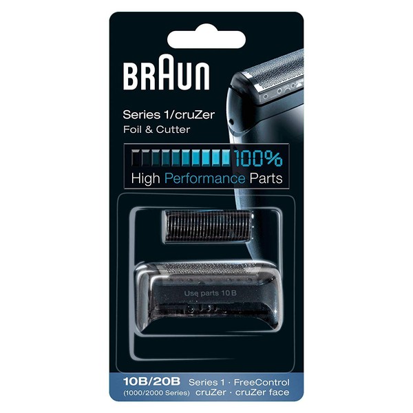 Braun Replacement Foil and Block, 1000 2000 For Free Control and Cruzer Shavers (Packaging may vary)