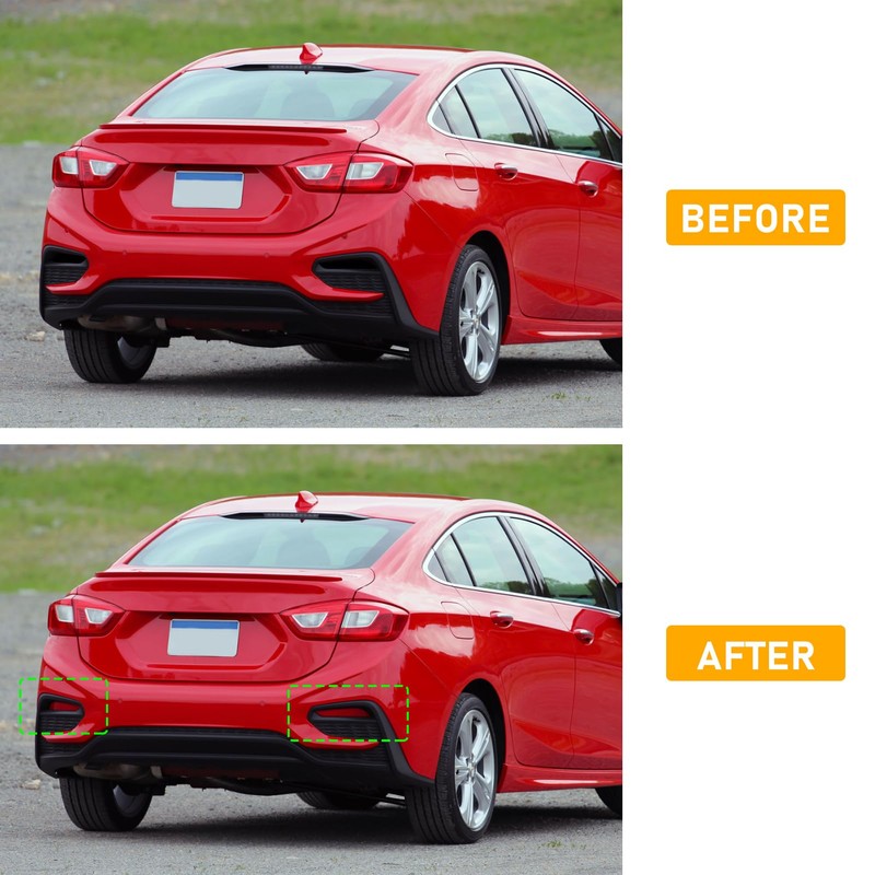 Abodvu Compatible with Chevy Cruze Rear Bumper Reflector 2016-2019,Left Driver