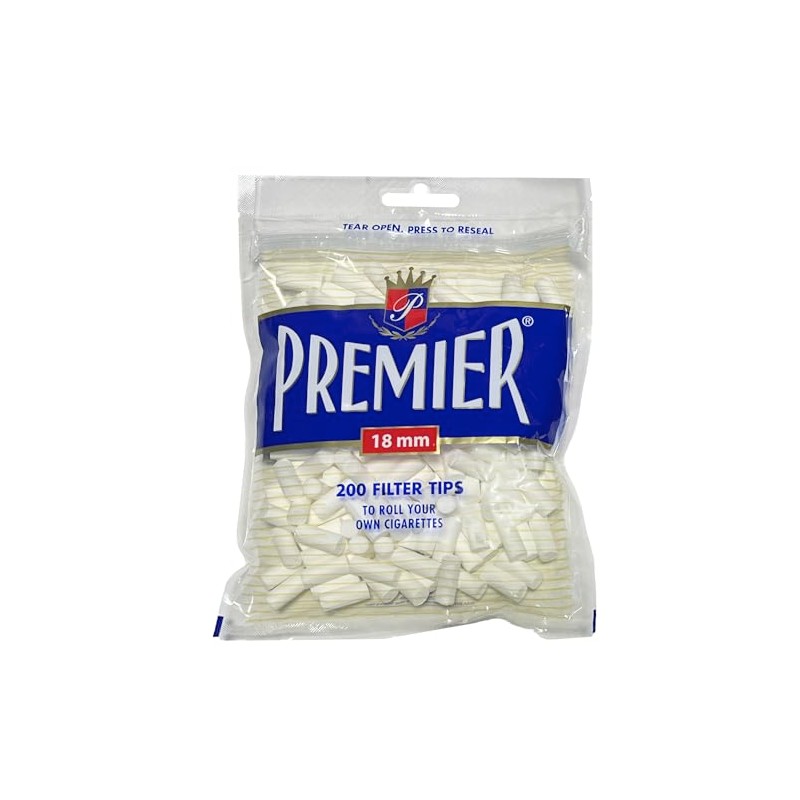 Premier 18mm Filter Tips - Bag of 200