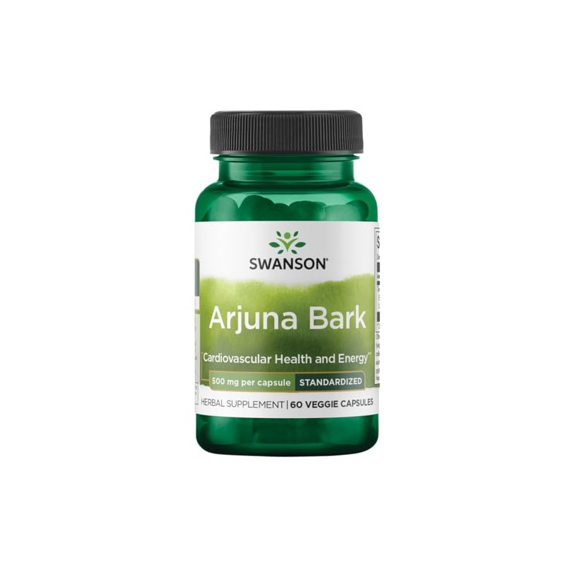 Swanson Arjuna 500 Milligrams 60 Veg Capsules