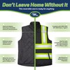 JORESTECH High Visibility Reversible Insulated Safety Vest with ANSI Compliant