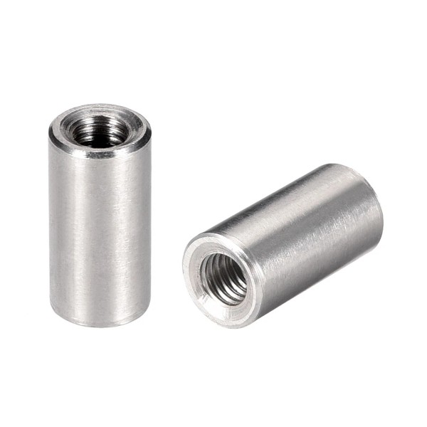 uxcell 5pcs Round Connector Nuts M6x20mm Height Sleeve Stud Nut