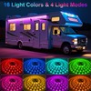 CCBASEBALL 16.4FT RV Awning Lights, 12V Multicolor Camper Awning Lights