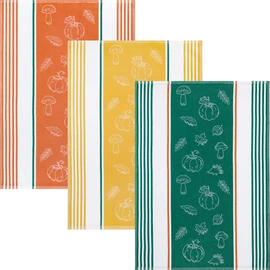Kracht Half-Linen Tea Towels Autumn 50 x 70 cm Pack of 3