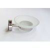 Kapitan Seifenschale Seifenablage Seifenhalter Selbstklebend Glas und Edelstahl V2A 18/10,