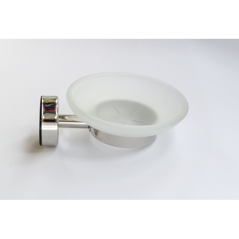 Kapitan Seifenschale Seifenablage Seifenhalter Selbstklebend Glas und Edelstahl V2A 18/10,