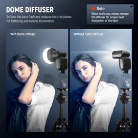 NEEWER CRS9 Silicone Flash Diffuser, Magnetic Light Modifier Shaper Softbox for NEEWER NW620 NW700 NW760 Z880 Z760 Square Head & Z1 Z2 Round Head Speedlite, Adapter Rings Sold Separately