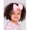 RuffleButts Light Pink Big Bow Headband - One Size