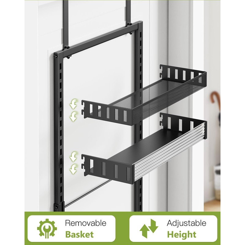 POKIPO 6-Tier Over the Door Pantry Organizer, 2 in 1