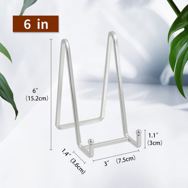 Plate Holder Easel Display Stand - 6 inch Metal Plate