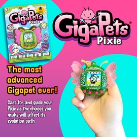 Top Secret Toys Giga Pet Virtual Pet for Kids Ages 5 and Up, 90s Throwback, Green Pixie | 25th Anniversary Edition Upgraded Collector’s Edition | Kids Learn to Take Care of a Pet