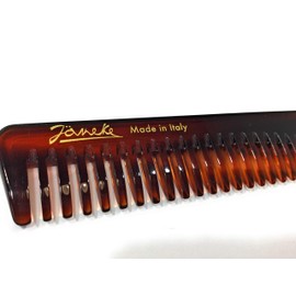 Jäneke Hair and Beard Comb Universal Approx. 17.5 cm Sawn + Handmade Comb Havanna (26688)