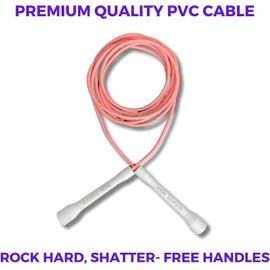 Elevate Speed Rope MAX - Professional Skipping Rope Made of Durable PVC with Nylon Core - 5 mm - Length Max. 3 Metres - Extremely Strong Handles (Matt Pink)