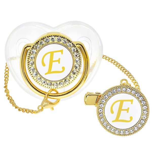 Bling Personalized Baby Pacifier with Pacifier Clips and Anti-dust Cover