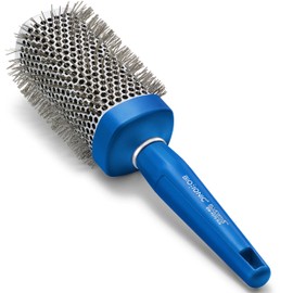Bio Ionic BlueWave Round Brush X-Large, NanoIonic Conditioning Brush, Crimped Bristles for Added Tension, Soft Touch, Easy Grip Handle
