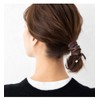 JewelVOX Hair Accessories, Wire Pony Hair Wire, Embossing, Simple, Brown,