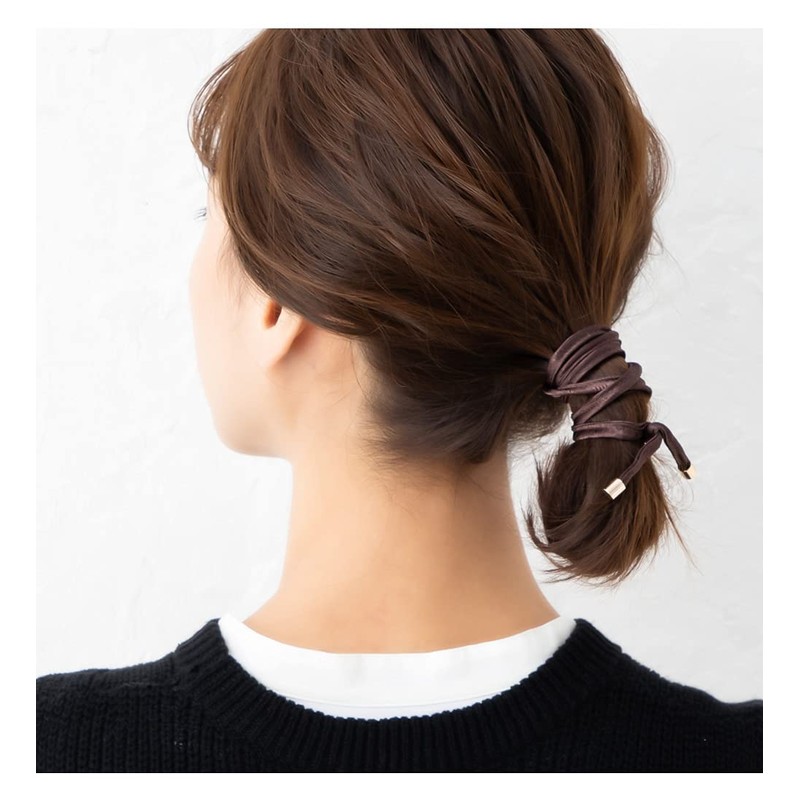 JewelVOX Hair Accessories, Wire Pony Hair Wire, Embossing, Simple, Brown,