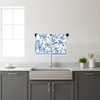 VISSTREE Chinoiserie Floral Kitchen Towels, 4 PCS White Blue Flowers