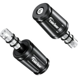 Kaedear KDR-BE1-U-BK Handlebar End Weights for Motorcycles, Motorcycle Accessories, Variable Bar Ends (Black, Universal)