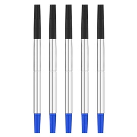 DunBong Quink Ink Rollerball, Compatible with Parker Rollerball Pens, 0.7mm Medium Point Blue Ink Refill Pack of 5, Replaceable Gel Ink Pen Refills, Smooth Writing (Blue-0.7mm)