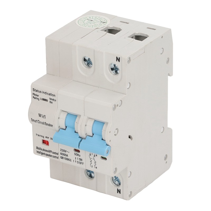 Wifi Circuit Breaker 2P DIN Rail Mount Remote Control Smart