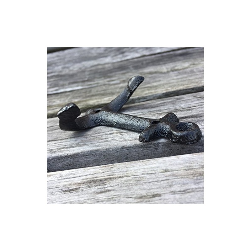 Facaler Nautical Cast Iron Ship Anchor Weathered Nautical Wall Hooks