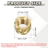 PATIKIL M4 Threaded Inserts M4x4x6mm, 50 Pcs Brass Heat Set