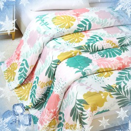 YIYEA Cooling Comforter, Arc-Chill Q-Max>0.5 Cooling Blanket with Double Sided Cold Effect, Lightweight Summer Comforter Queen Size, Absorbs Heat to Keep Body Cool for Hot Sleepers, 90" x 90"