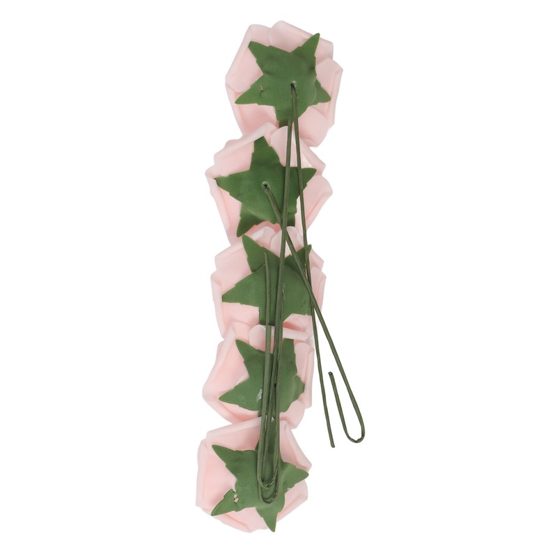 25pcs Artificial Roses Light Pink Fake Bulks Box for DIY