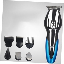 1pc USB Rechargeable Electric Shaver Grooming Kit for Men Multi-Function Hair Cutting Set with Blades Portable Nose Hair Trimmer Compact Design for Travel Black