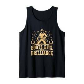 Boots Bits and Brilliance Western Cowboy Roping Tank Top