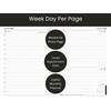 2026 A4 Diary Week Day Per Page - Black Appointment