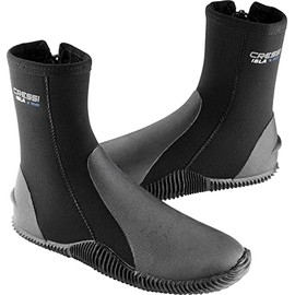 Cressi Unisex Isla Premium Neoprene 3mm Boots, Black With Blue Logo, Small UK