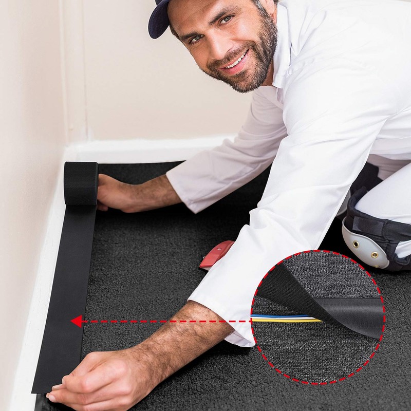 WILLBOND 20 Feet Cable Grip Floor Cable Cover Cord Cable