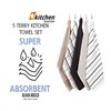 Olivia Rocco 5 Pack Terry Kitchen Tea Towels Cotton Super