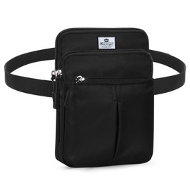 HUA ANGEL Multifunctional Fanny Pack for Men & Women - Lightweight Waterproof Waist Bag with 3 Zip Compartments, Adjustable Shoulder Strap, Perfect for Running, Walking, Sports & Travel