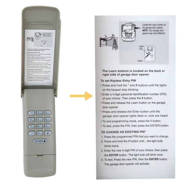877LM 891LM 893LM Garage Door Opener Keypad Fit for Chamberlain