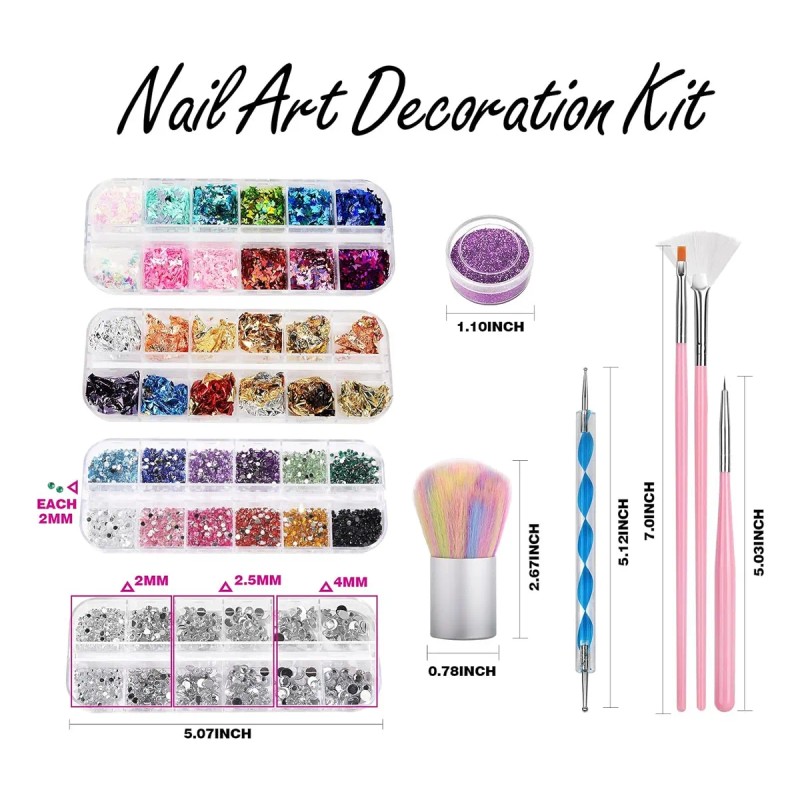 21pcs Kit De Pinceles Para Uñas Acrilico Manicura Decoración
