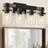 GOEBLESON 4-Light Bathroom Light Fixture, Farmhouse Vanity Lights for Bathroom