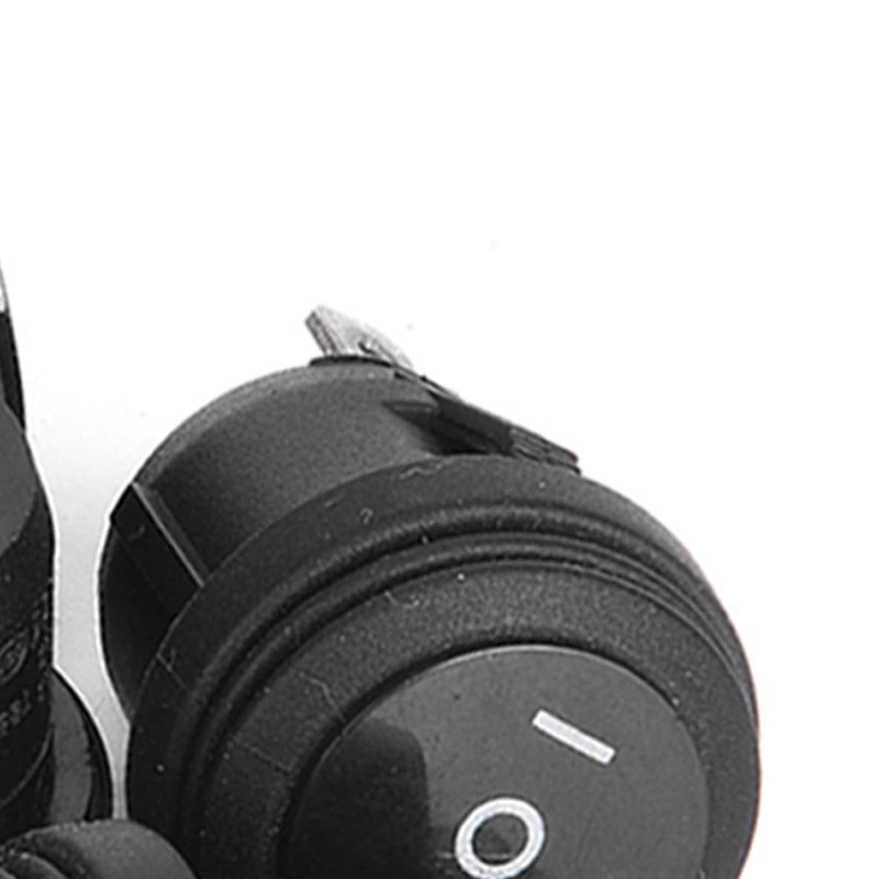 5 Pcs 3 Position On/Off/On Round Toggle Switch Black Boat