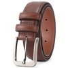 SENDEFN Men's Leather Belt, 35 mm Wide, Men's Belt for
