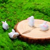 Exasinine Mini Rabbit Easter Bunny Miniature Figure Animal Model Fairy