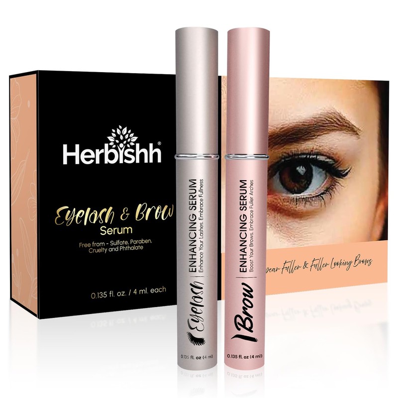 Herbishh Combo de suero potenciador de pestañas y cejas: fórmula