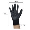 Farvisan Guantes De Nylon Negro Con Nitrilo Sólido 1 Par